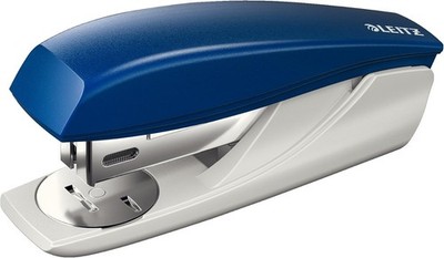 Kleines Büroheftgerät, Für 25 Blatt, Ergonomische Form, Inkl. Heftklammern, Blau