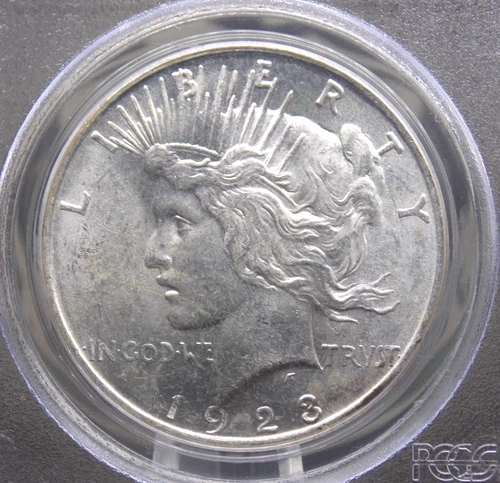 1923 "D" Peace SILVER Dollar $1 PCGS MS63 #122 Uncirculated BU Unc ECC&C, Inc.