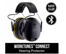 Protector auditivo 3M WorkTunes Connect con tecnología Bluetooth
