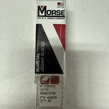 MORSE brand bi-metal jigsaw blades, New, 25 Pack, 4“ SKU 160600 USA Made