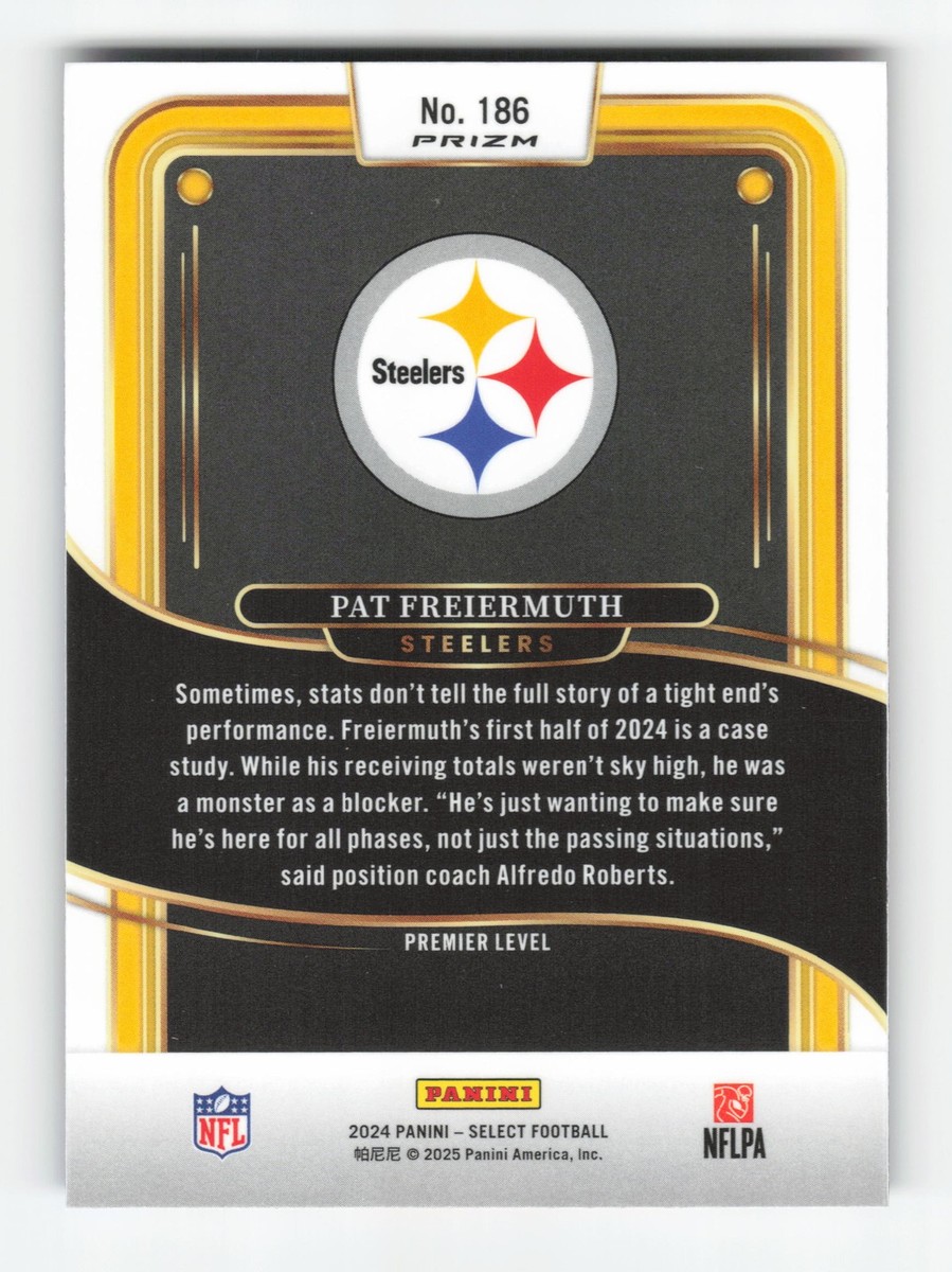 2024 Panini Select #186 Pat Freiermuth Red & Blue Prizm Shock | eBay