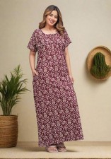 100 cotton nightgown medium new indian nighty for women maxi dress night dress