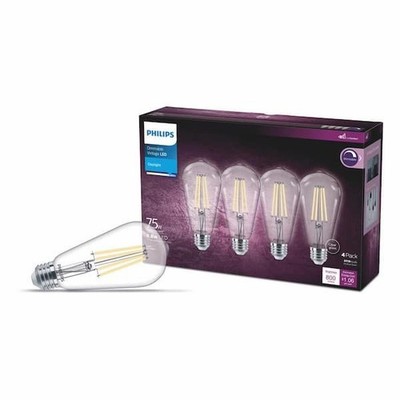 Philips Vintage 75W Equivalent Daylight ST19 Medium LED Decorative Light Bulb