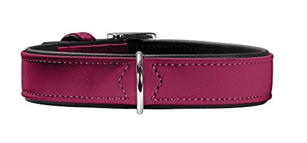 HUNTER Collare Softie 55 Lampone/Nero | Accessorio Cane Hunter in Nubuck
