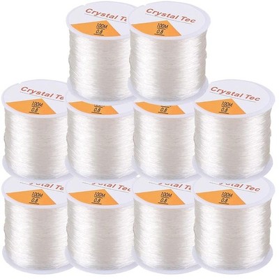 10 Rolls 0.8mm Crystal Elastic Stretch Thread for Bracelets