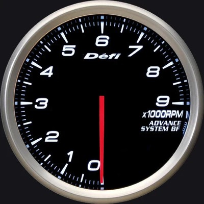 Defi 80mm Advance BF Series WHITE 9,000RPM Tachometer Gauge Defi DF10901