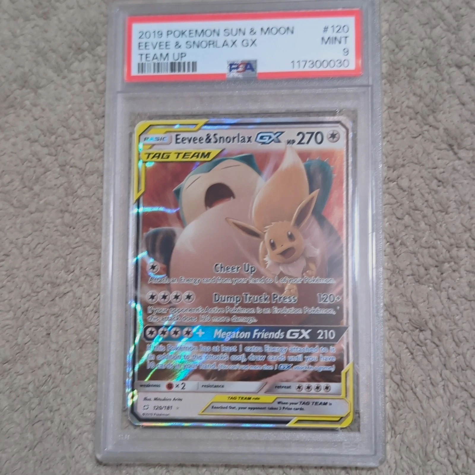 Eevee & Snorlax-GX - Team Up #120 Price & Value ($92.59) | PokeScope