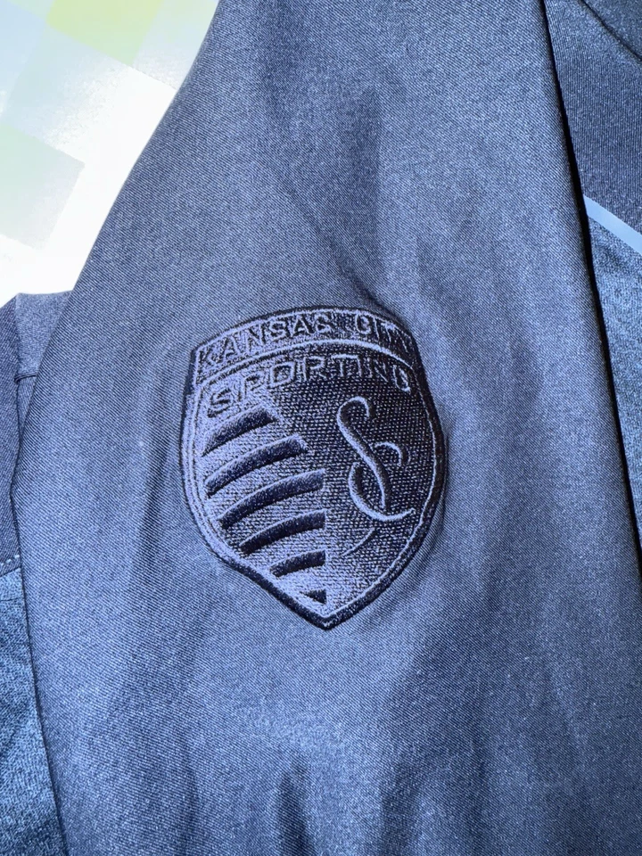 Adidas Sporting Kansas City 1/4 Zip Men’s Medium Navy Blue - Image 4 of 4