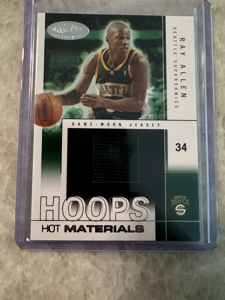 2004-05 Fleer Hoops Hot Prospects - Hot Materials Ray Allen #HM-RA /500 (MEM) - Image 2 of 4