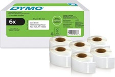 DYMO LabelWriter Return Address Labels 25x54mm 6 Rolls 3000 Count