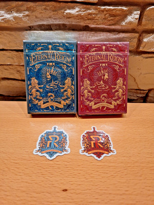 Eternal Reign - Ruby Empire & Sapphire Kingdom - Playing Cards by Riffle Shuffle