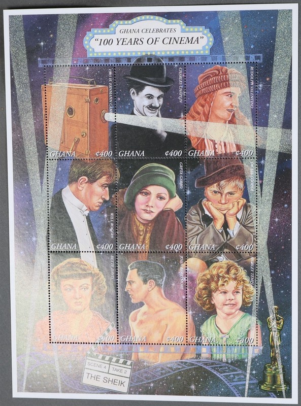 MayfairStamps Ghana 100 Years of Cinema Souvenir Sheet aaz_87899