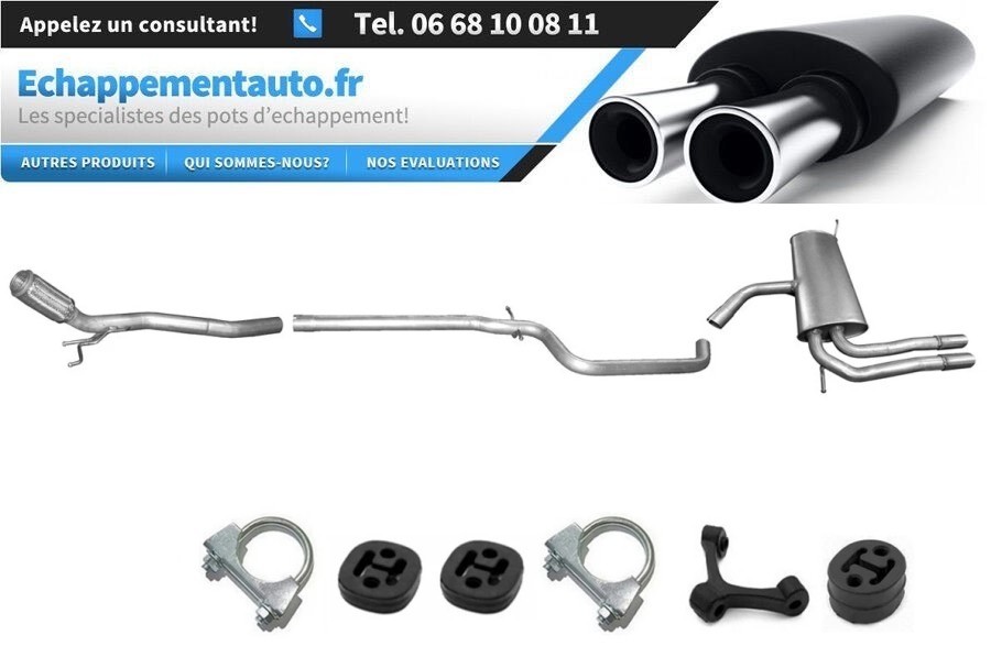 Tube avant et échappement complet Seat Altea XL 2.0 TDI pour réussir le contrôle technique