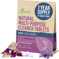12 Pack Natural Multi-Purpose Cleaner - All Surface Multipurpose Cleaning Tablet