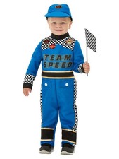 Smiffys Toddler Racing Car Driver Costume, Blue Size T1 