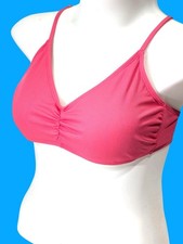 Shade  Shore Womens XL Pink Bikini Top Adjustable Straps Ruched Front NWT