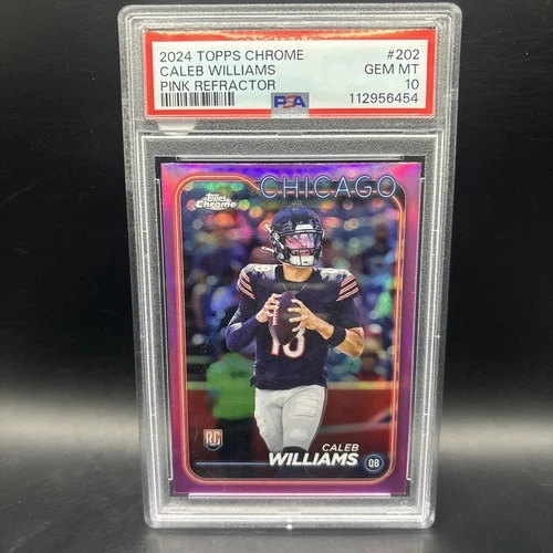 2024 Topps Chrome - Rookies Caleb Williams #202 Pink Refractor (RC) PSA 10