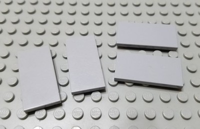 LEGO Lot of 4 Light Bluish Gray 2x4 City Sidewalk Tile Pieces