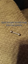 Steel Straight Barbell Body Piercing Jewelry