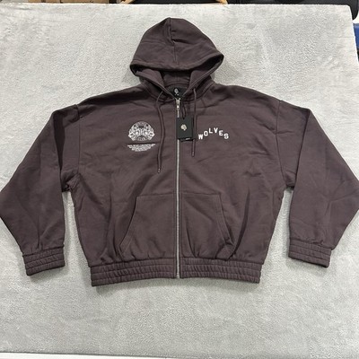 Darc Sport Wolves Pyramid V2 Chambers Zip Up Hoodie Mens L Logo Purple Night NWT