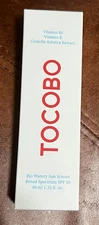 TOCOBO Bio Watery Sun Cream Broad Spectrum Spf 50!40ml Full-Size New In Box!
