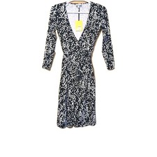 Diane Von Furstenberg/Target Black & White Monochrome Wrap Dress Size Small NWT