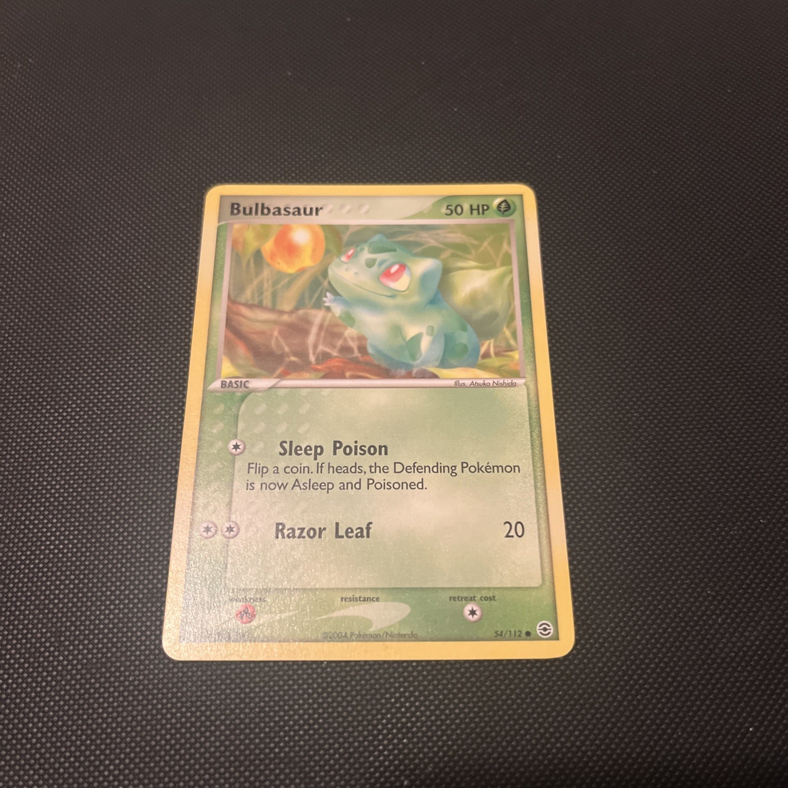 Pokémon Bulbasaur 54/112 FireRed & LeafGreen Regular Common 50 HP Card 2004