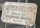 VINTAGE ENGELHARD .999 FINE SILVER - ONE TROY OUNCE - SERIAL #PG00991