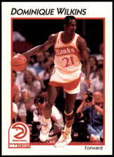 1991-92 NBA Hoops McDonald's Promo #1 Dominique Wilkins Atlanta Hawks HOF