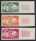 Monaco, 1949 UPU IMPERF. SG 410-12 Mint Lightly Hinged MLH. Cat €550 (Yvert)