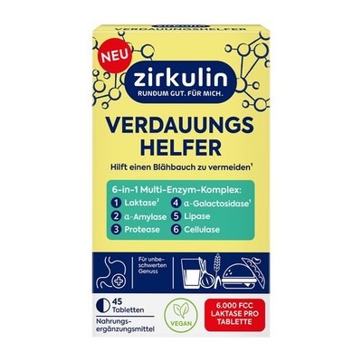 Zirkulin Verdauungshelfer 6-in-1 (45 Tabletten) 45 Stück (1er Pack)