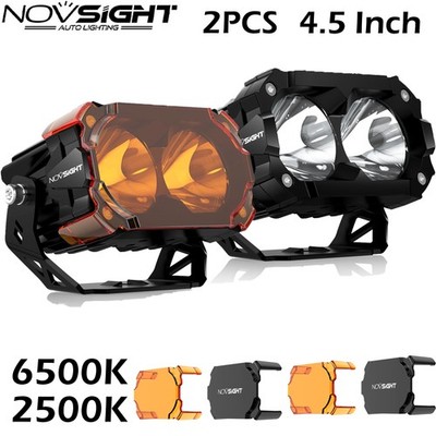 NOVSIGHT 4.5'' LED Work Light Pod Flood For Jeep Truck SUV Off Road Driving Lamp