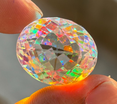 100 CT Certified Mystic Topaz Oval Cut Regenbogen Farb Loose Edelstein