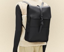 RAINS Mini Waterproof Backpack , Color Black