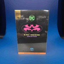 McFarlane Toys Batman & Robin Mr. Freeze Black Light Gold Label MIB!