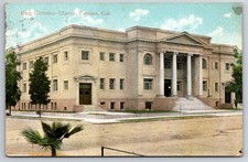 First Christian Church Pomona California CA 1911 Postcard