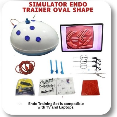 Laparoscopic Oval Shape Endo Trainer Box Suture Training 5mmx330mm SS Instrument