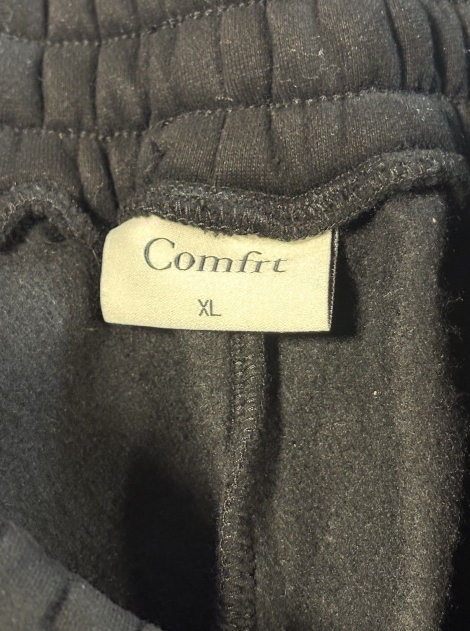 Comfrt Signature sweatpants Color- Onyx Black Unisex Adult Size XL