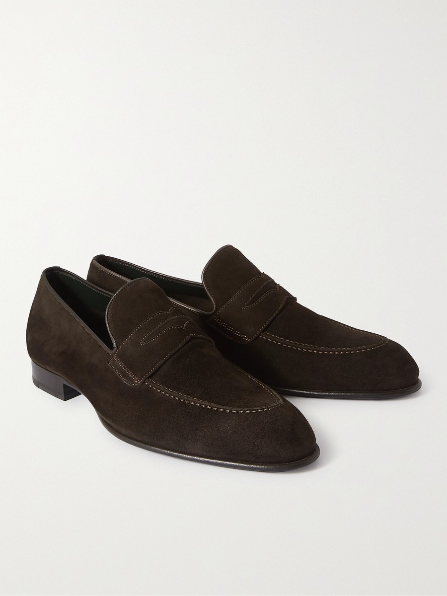$1,150 Brioni Classic Brown Leather Penny Loafers 8.5 Leather penny loafers in brown - Brioni | Mytheresa main image 2
