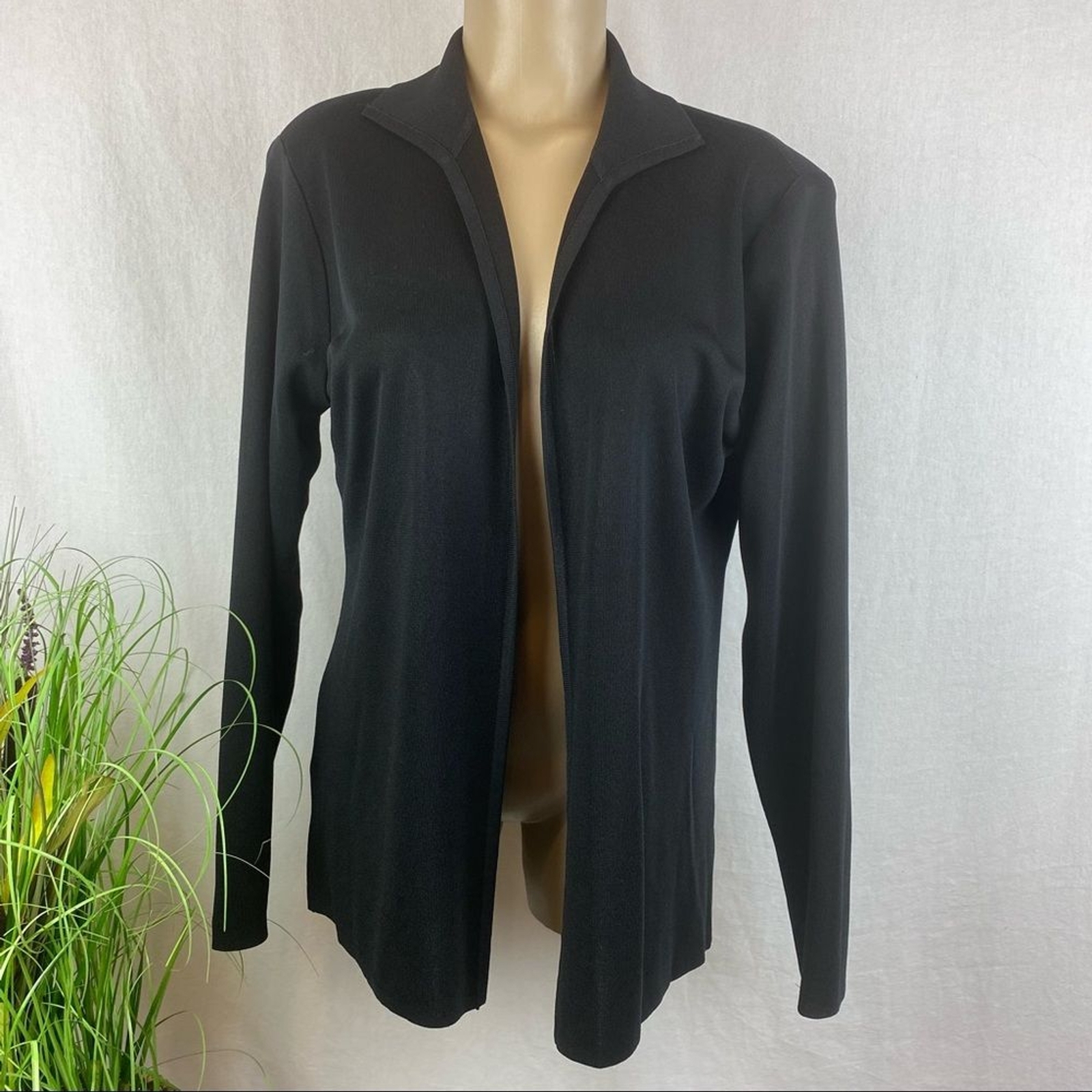 Misook Black Basic Open Long Sleeve Cardigan Swea… - image 1