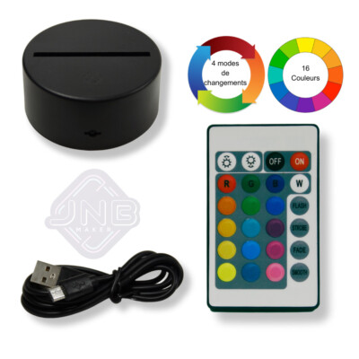 Veilleuse D'humeur 3D En Forme De Cheval Avec Télécommande