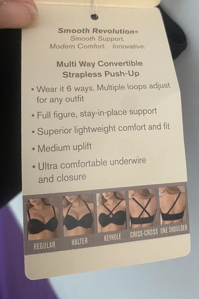 Sutiã AMBRIELLE Smooth Revolution figura completa halter buraco na fechadura cruz 1 ombro - Imagem 4 de 4