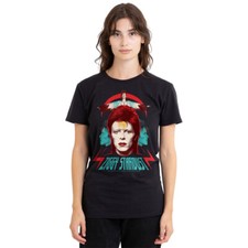 Image of David Bowie Ziggy Heads Ladies T-Shirt S-2XL, Black