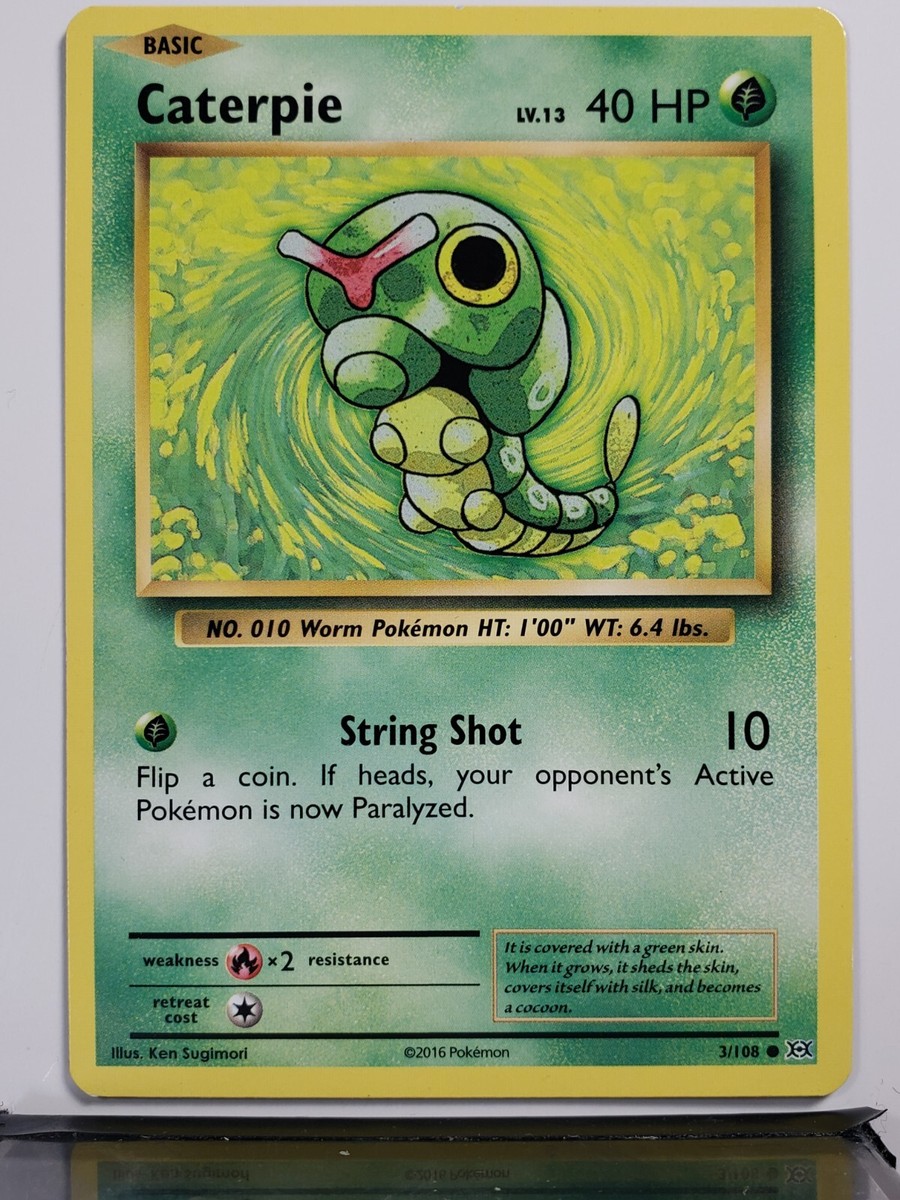 Caterpie 3/108 LP / VLP - XY Evolutions Pokemon Card $2 Flat Shipping Caterpie 3/108 LP / VLP - XY Evolutions Pokemon Card $2 Flat Shipping
