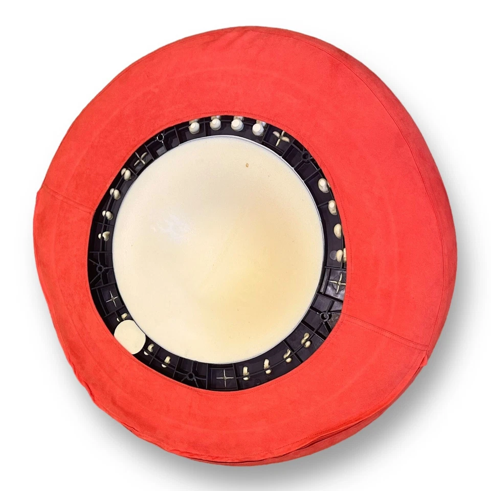 IKEA Virrig Balance Cojín Tabla Pie Taburete Microgamuza NARANJA Redondo Grande Niño Foto 4 de 4