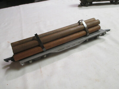American Flyer Lines - S Gauge - Flatcar #605 w/ logs    No Box