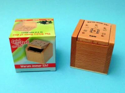 BARTL GMBH Würfelfspiel "Warum immer ich?", Magnetbox, Steckspiel, Reisespiel