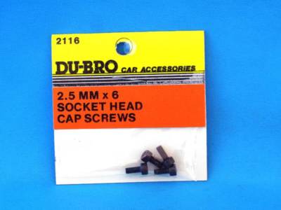 DU-BRO 2116 Schrauben Inbus 2.5 MM (6) Socket Head Cap Screws Modell