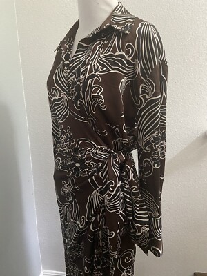 NEW ZARA BROWN BLACK LONG SLEEVE WRAP DRESS SIZE SMALL | eBay NEW ZARA BROWN BLACK LONG SLEEVE WRAP DRESS SIZE SMALL | eBay