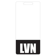 LVN Badge Buddy Black Vertical Double-Sided ID Tag Licensed Nurse Card